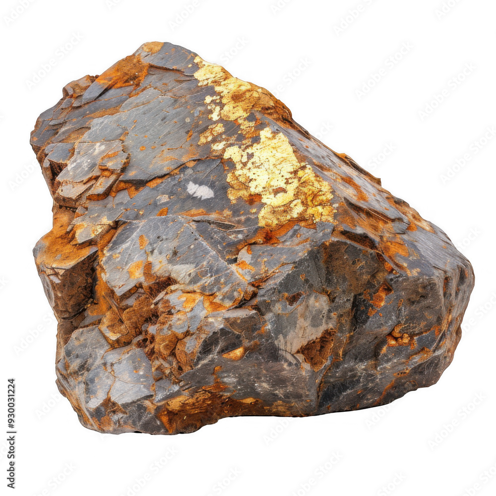 Rock with Gold Patches