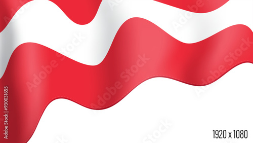 Austria country flag realistic independence day background. Austrian commonwealth banner in motion waving, fluttering in wind. Festive patriotic HD format template for independence day