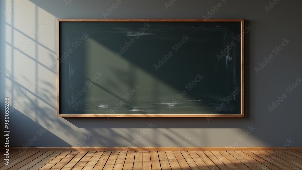 Fototapeta premium Blank chalkboard background stuck to the wall