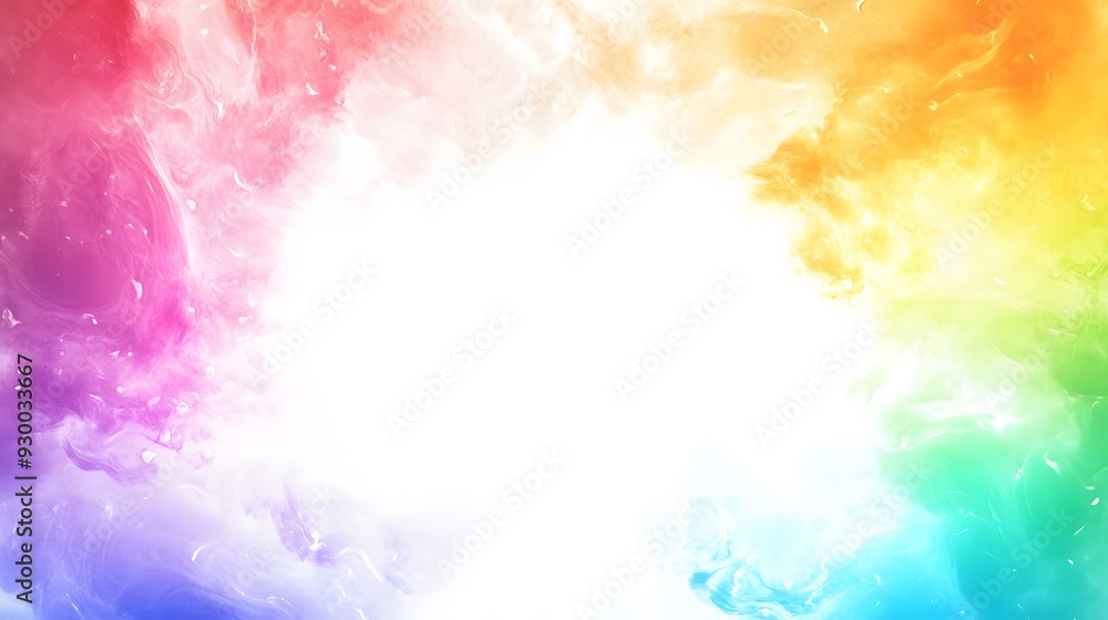 A frame of vibrant rainbow gradients, random yet harmonious, bright colors blending together, empty white space in the center, lighting is soft with a gentle glow, digital art style, colorful and A frame of vibrant rainbow gradients, random yet harmonious, bright colors blending together, empty white space in the center, lighting is soft with a gentle glow, digital art style, colorful and