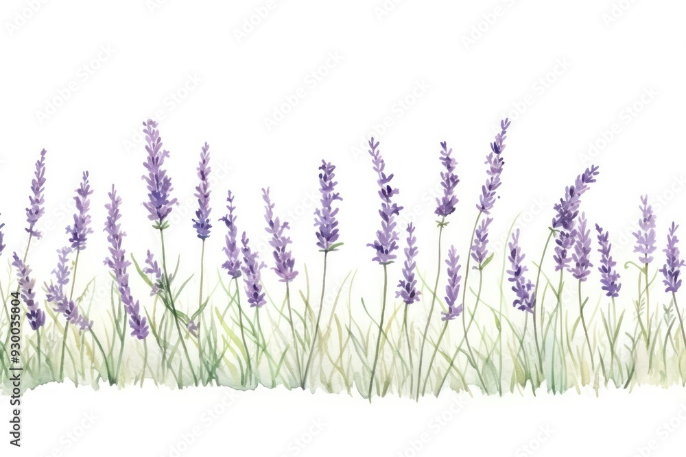 Naklejka premium Lavender flower plant white background.