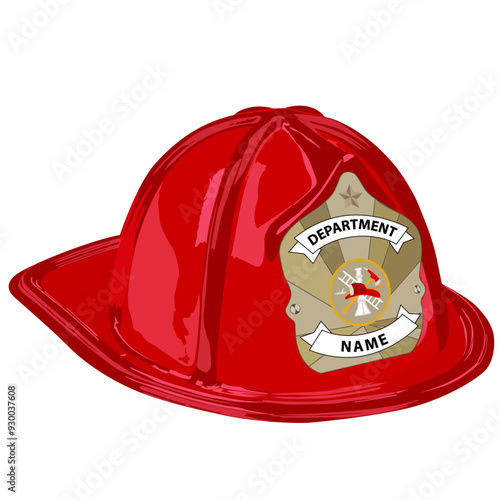isolated firefighter hat