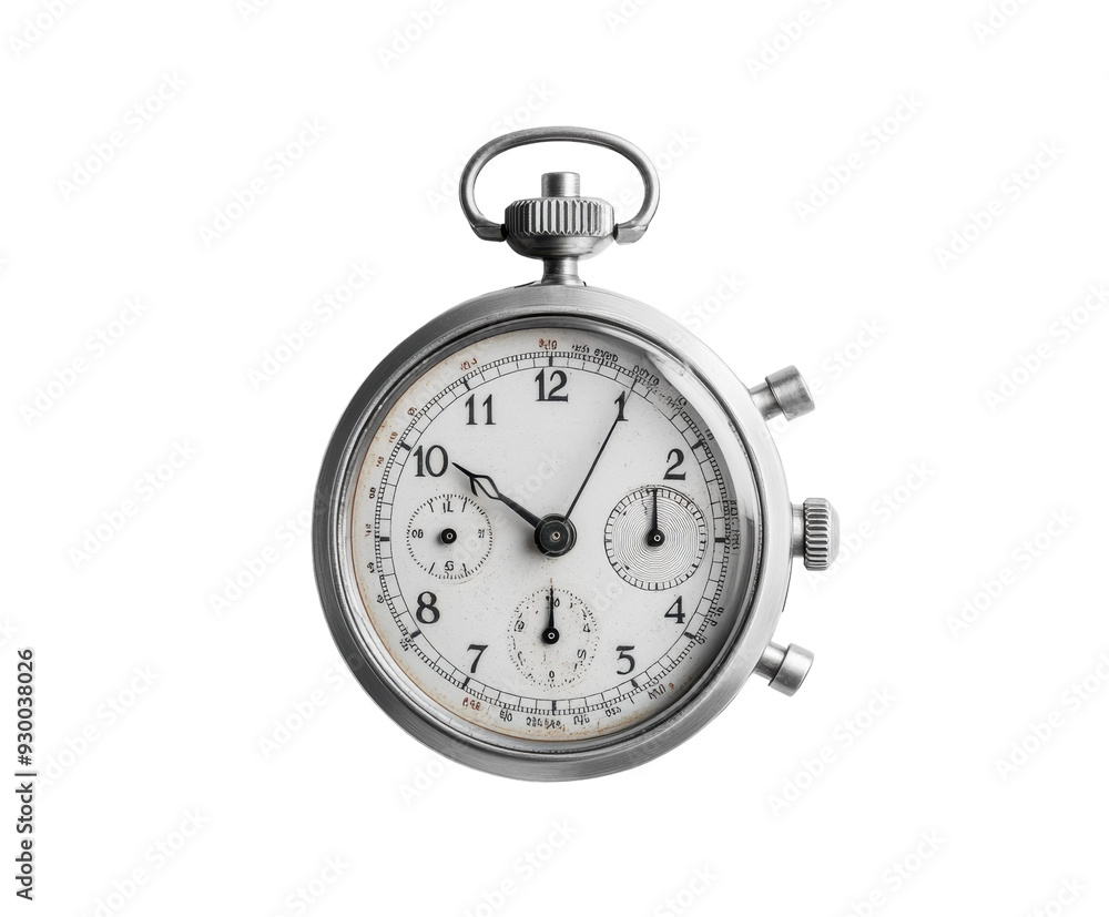 Classic silver stopwatch isolated on white background. PNG transparent. Classic silver stopwatch isolated on white background. PNG transparent.