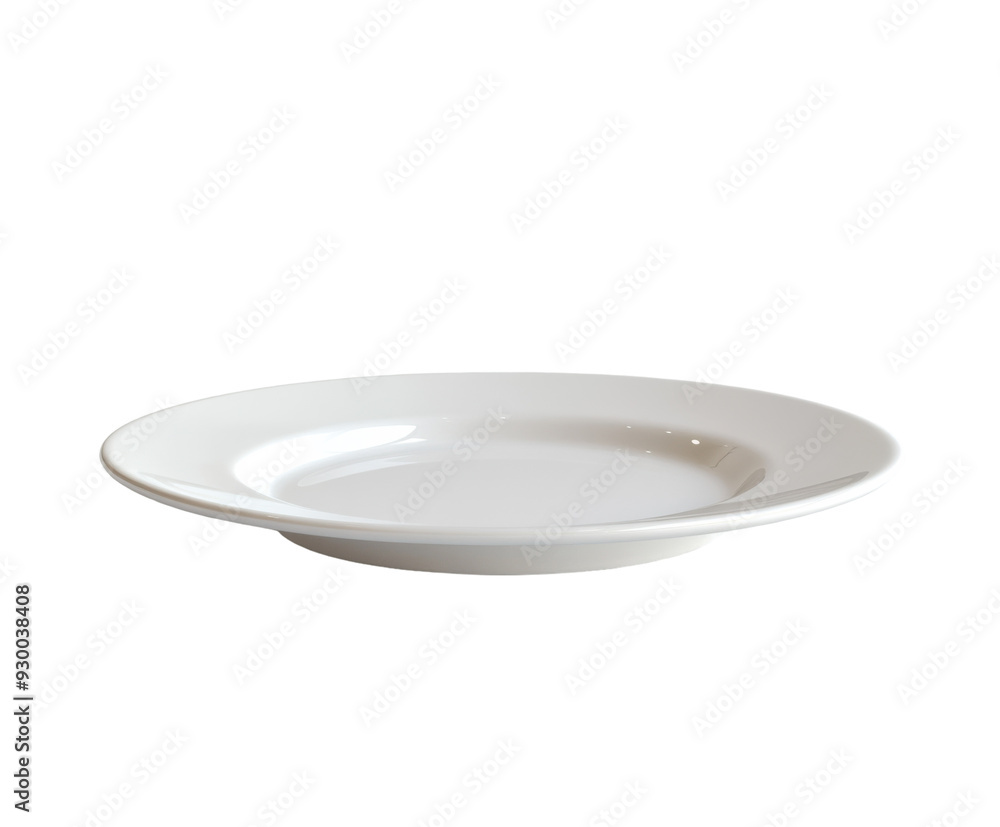Plain white ceramic plate isolated on white. PNG transparent. Plain white ceramic plate isolated on white. PNG transparent.