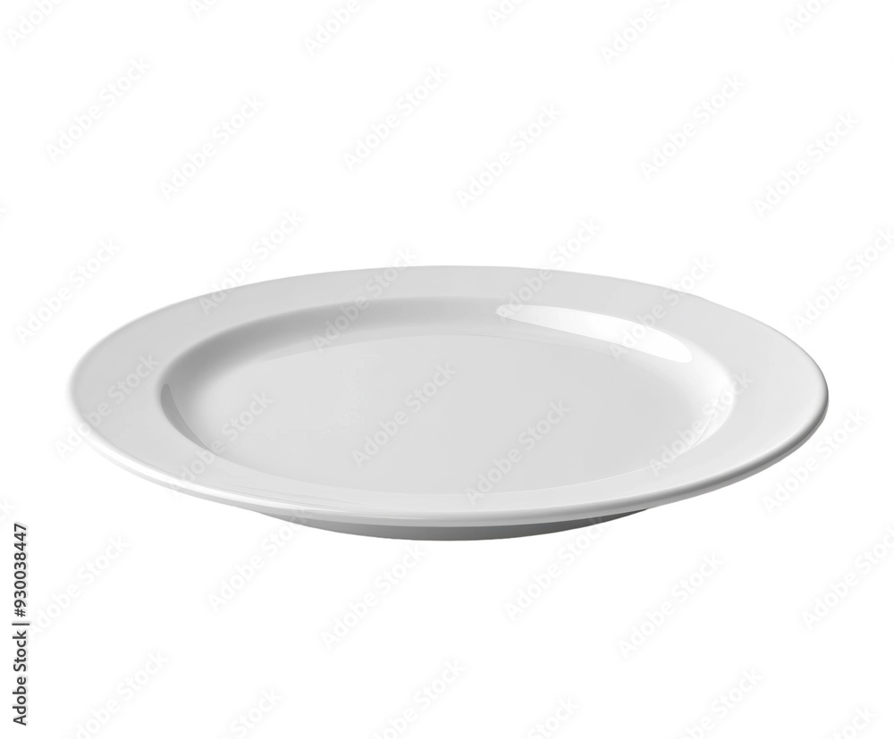 Plain white ceramic plate isolated on white. PNG transparent. Plain white ceramic plate isolated on white. PNG transparent.