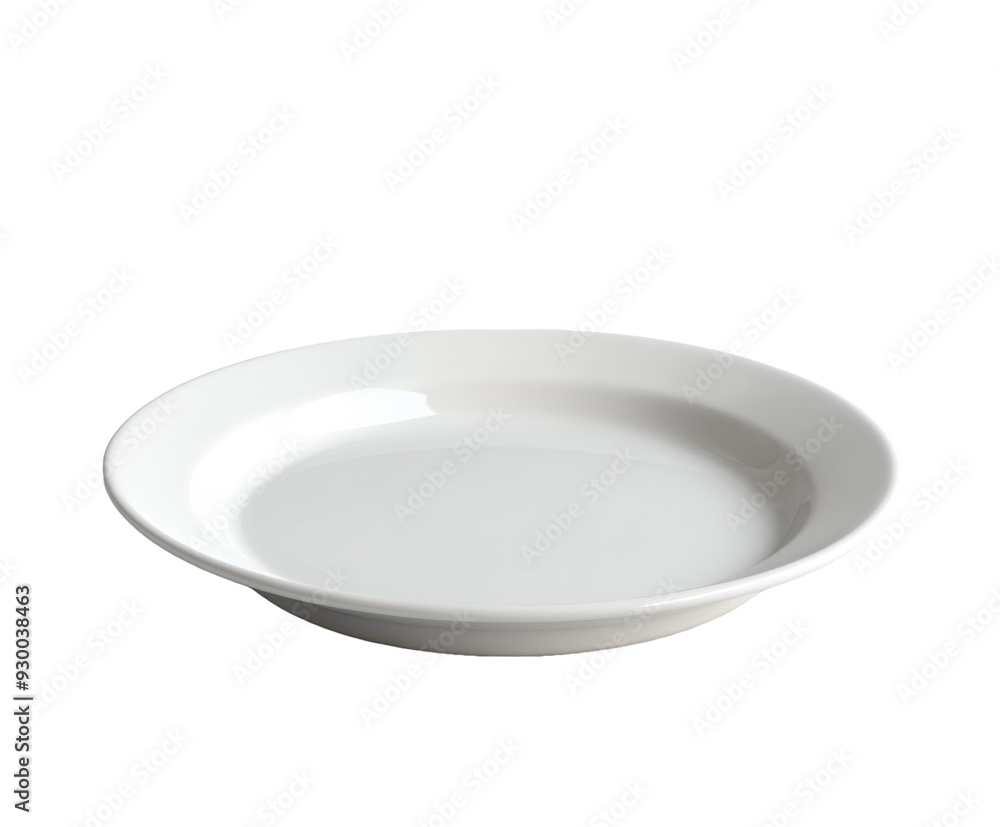 Plain white ceramic plate isolated on white. PNG transparent. Plain white ceramic plate isolated on white. PNG transparent.