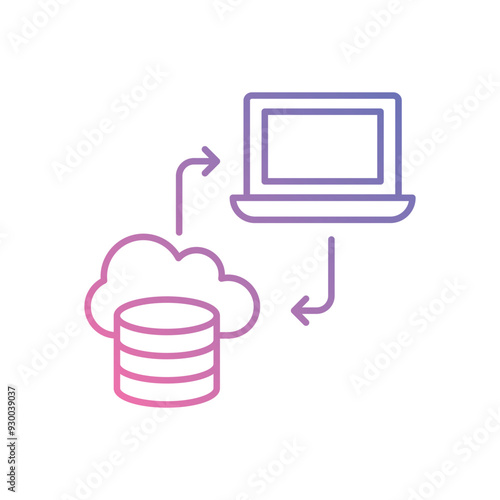 Data Transfer icon vector stock illustration