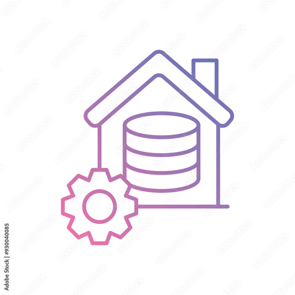 Data Warehouse icon vector stock illustration Data Warehouse icon vector stock illustration