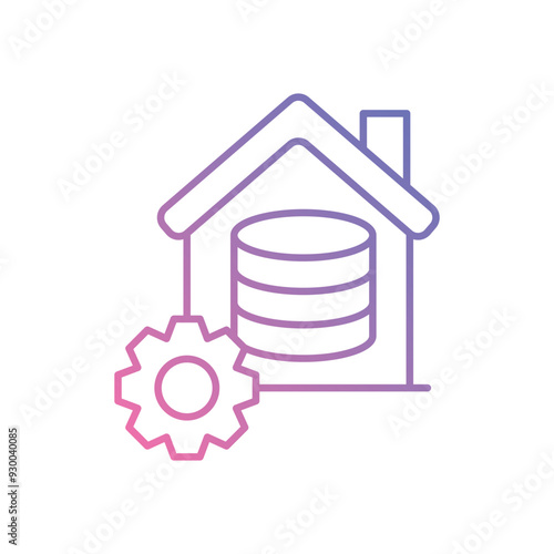 Data Warehouse icon vector stock illustration