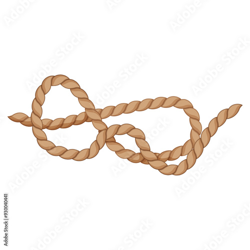 bend rope knot cartoon. splice binding, secure tension, strength cordage bend rope knot sign. isolated symbol vector illustration