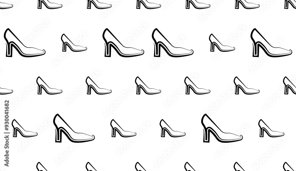 Fototapeta premium Women Shoes Icon Seamless Pattern Y_2210001