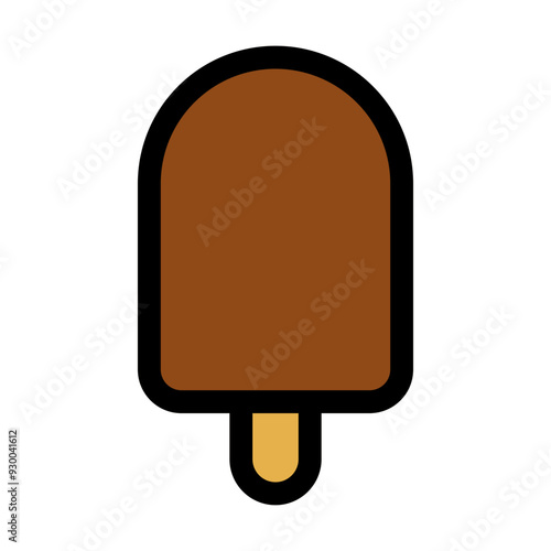 Ice Cream Icon in Flat Style Suitable for Web, Apps, Presentation, or Printable Meanings