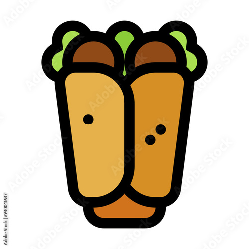 Kebab Icon in Flat Style Suitable for Web, Apps, Presentation, or Printable Meanings