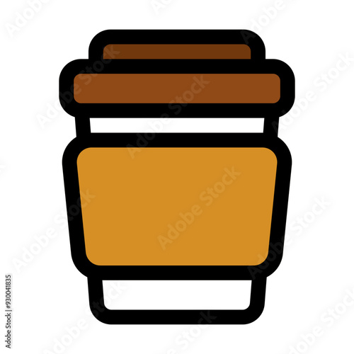 Coffee Icon in Flat Style Suitable for Web, Apps, Presentation, or Printable Meanings