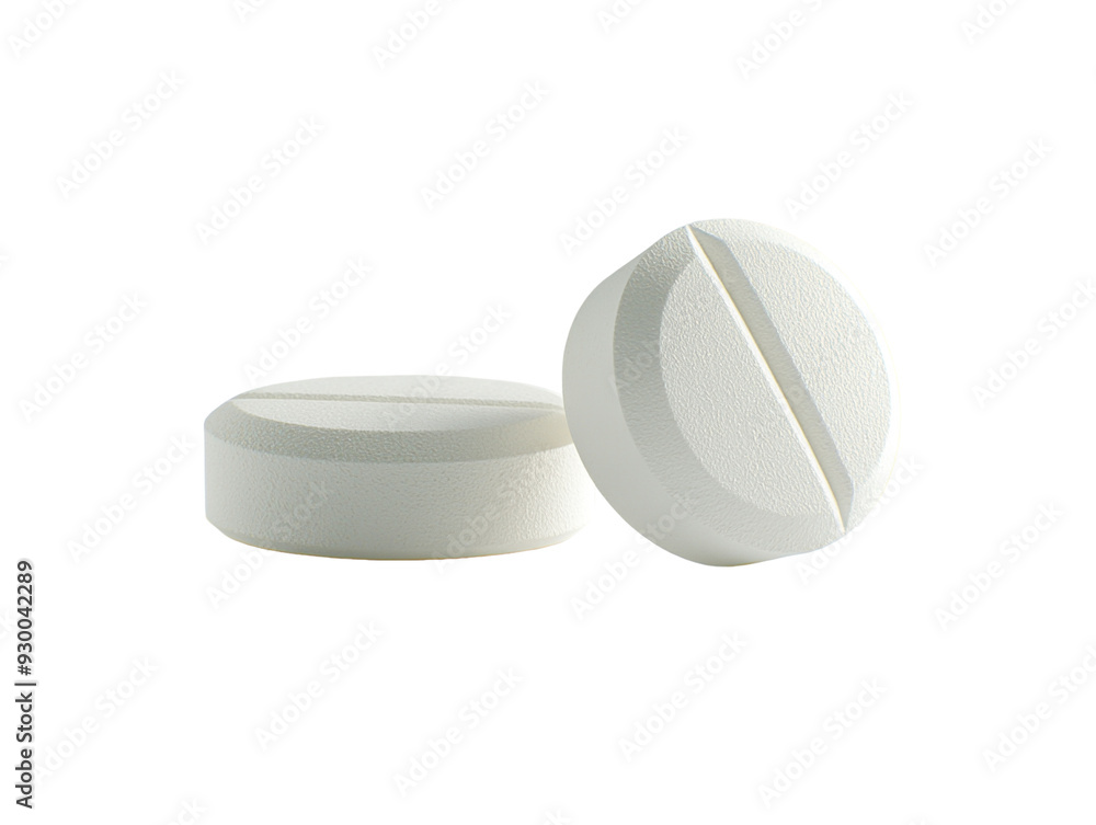 White round tablets isolated on white background. PNG transparent. White round tablets isolated on white background. PNG transparent.