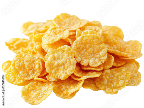 Cornflakes isolated on white background. PNG transparent.