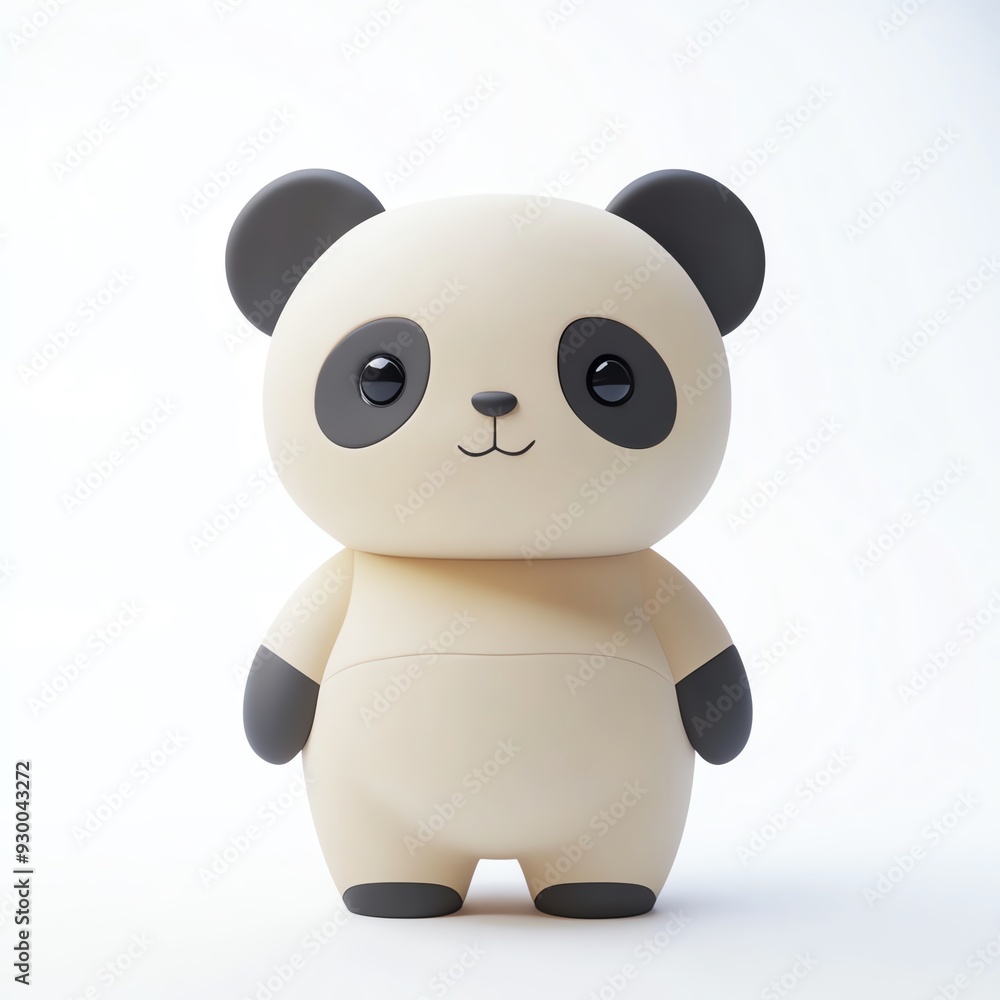 Cute and cheerful panda toy figure, perfect for children's decor and playful settings. Soft lines and friendly expression attract attention. Cute and cheerful panda toy figure, perfect for children's decor and playful settings. Soft lines and friendly expression attract attention.