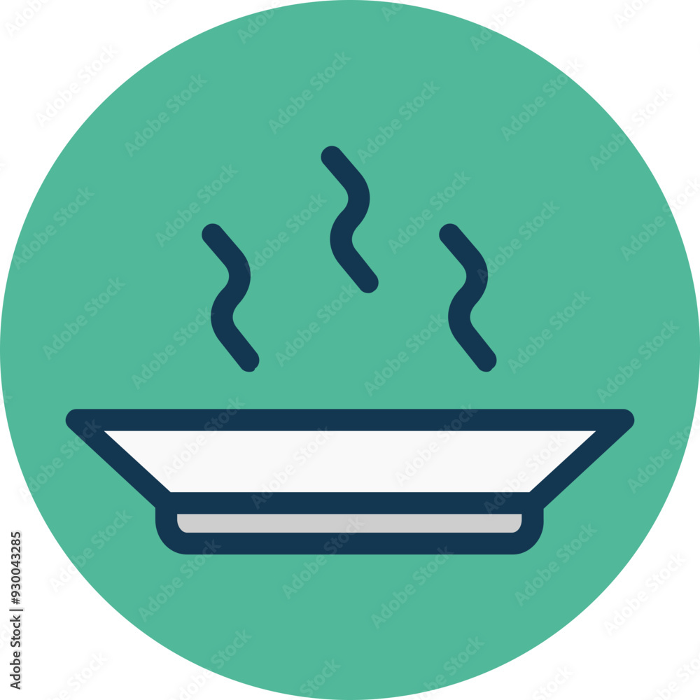 Dinner Plate vector icon in background style Dinner Plate vector icon in background style