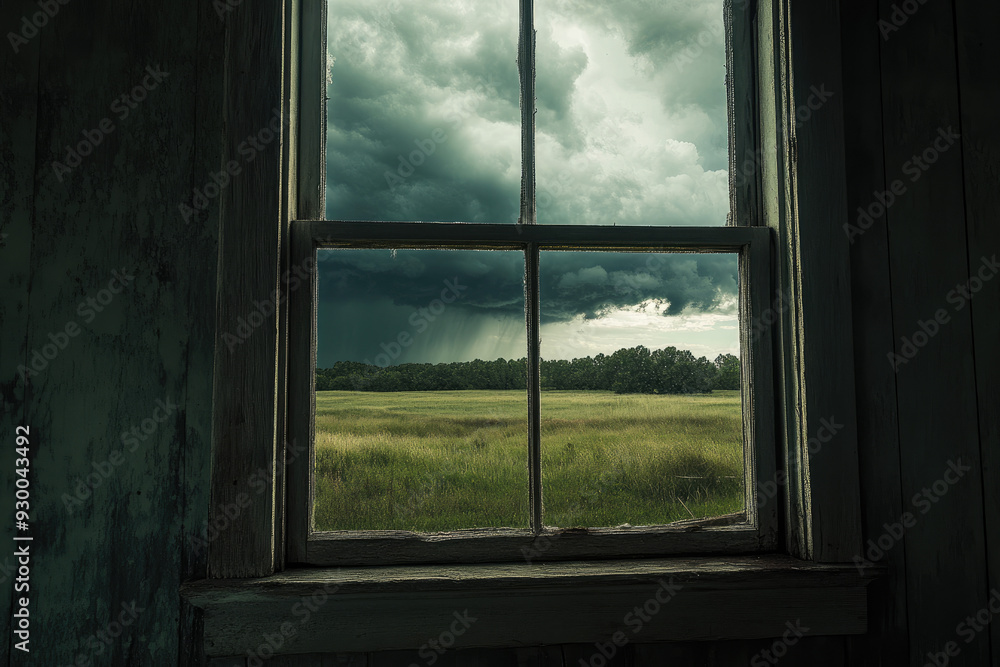 Thunderstorm Rolling in Through a Farmhouse Window Thunderstorm Rolling in Through a Farmhouse Window
