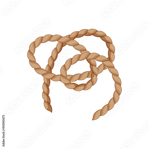 secure rope knot cartoon. tension strength, cordage sailor, climbing camping secure rope knot sign. isolated symbol vector illustration