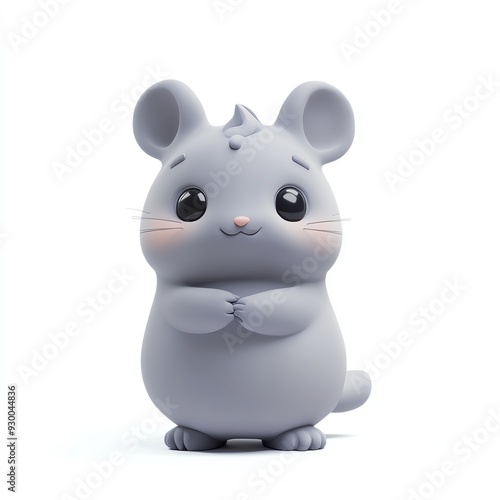 Adorable cartoon mouse character with big eyes and a playful pose, perfect for children's projects or cute-themed designs.