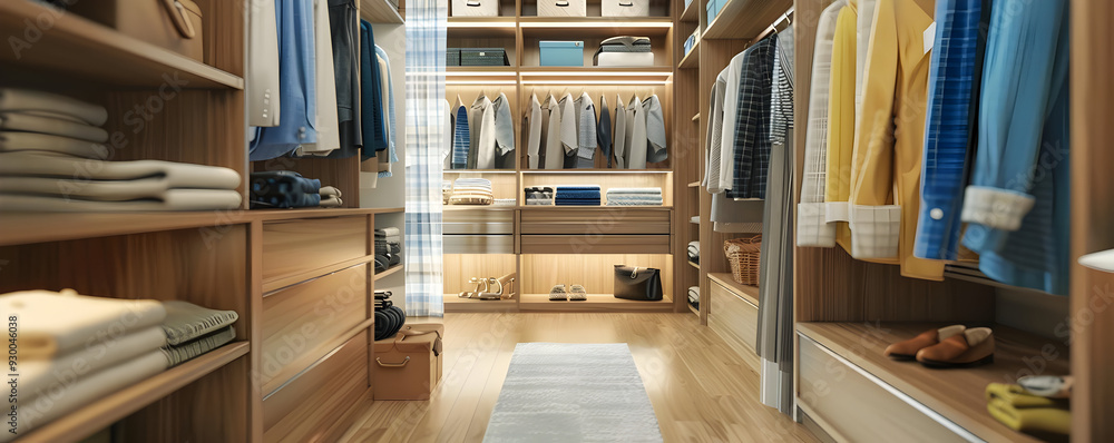 Modern Walk-In Closet Interior Design - Realistic 3D Render Modern Walk-In Closet Interior Design - Realistic 3D Render