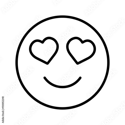 Smiling Face with Hearts Vector Icon