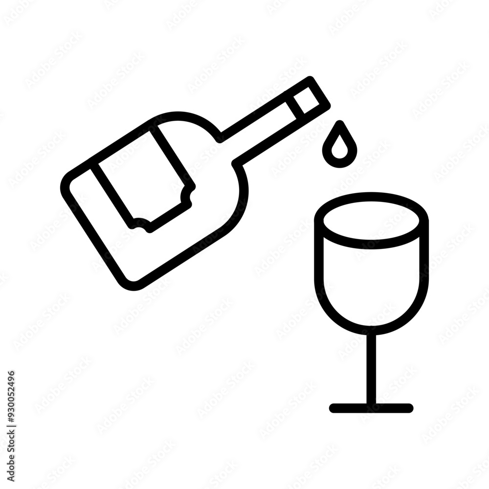 Wine Pouring Vector Icon Wine Pouring Vector Icon