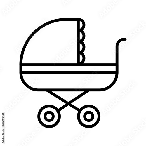 Stroller Time Vector Icon