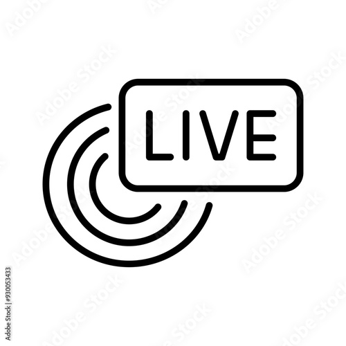 Live Broadcast Vector Icon