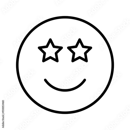 Star-Struck Vector Icon