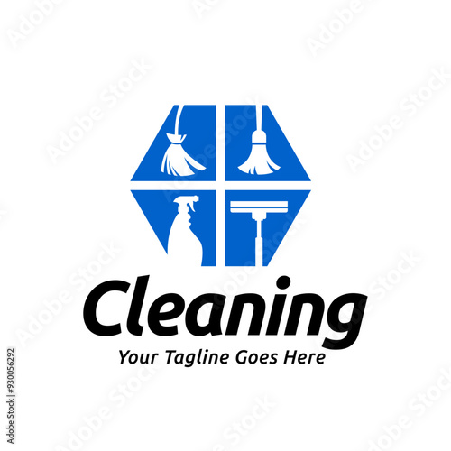 House cleaning service logo design. House cleaning products vector design.