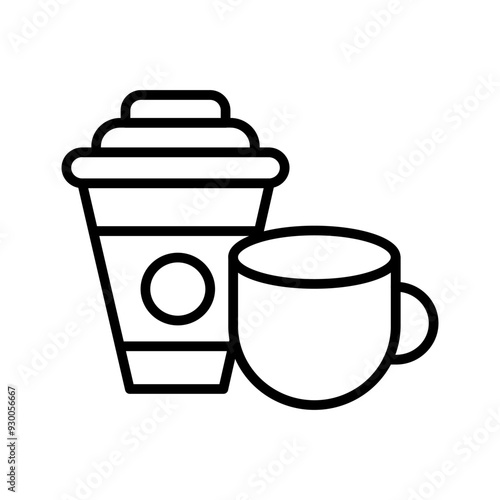 Coffee or Tea Vector Icon