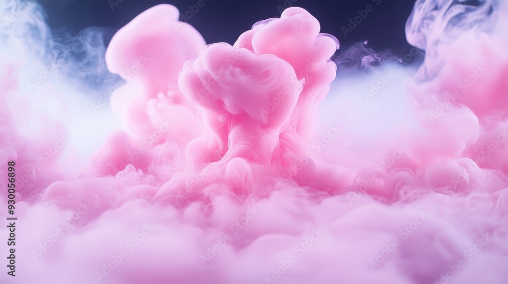 Pink smoke billowing out of a cloud Pink smoke billowing out of a cloud
