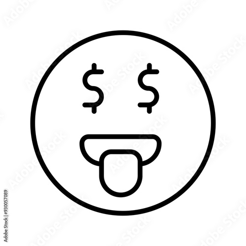 Money-Mouth Face Vector Icon