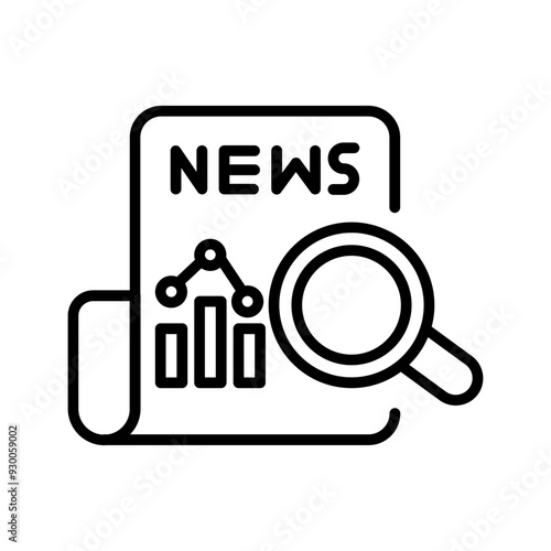 News Analysis Vector Icon