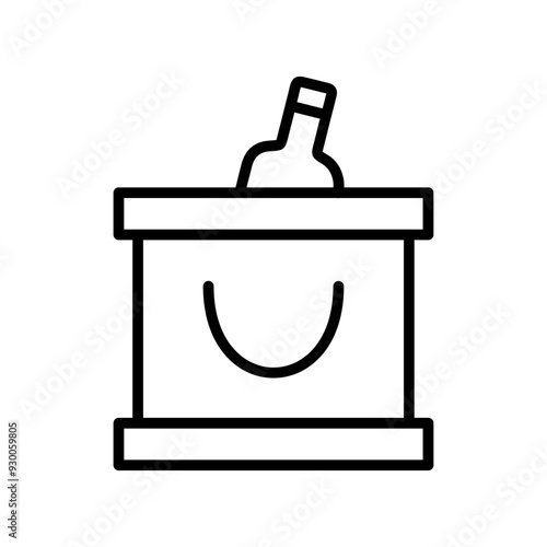 Wine Cooler Vector Icon