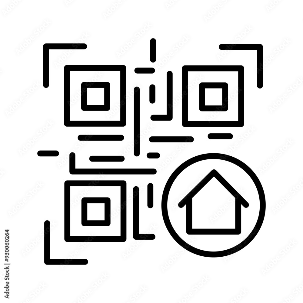QR Code Menu Vector Icon QR Code Menu Vector Icon