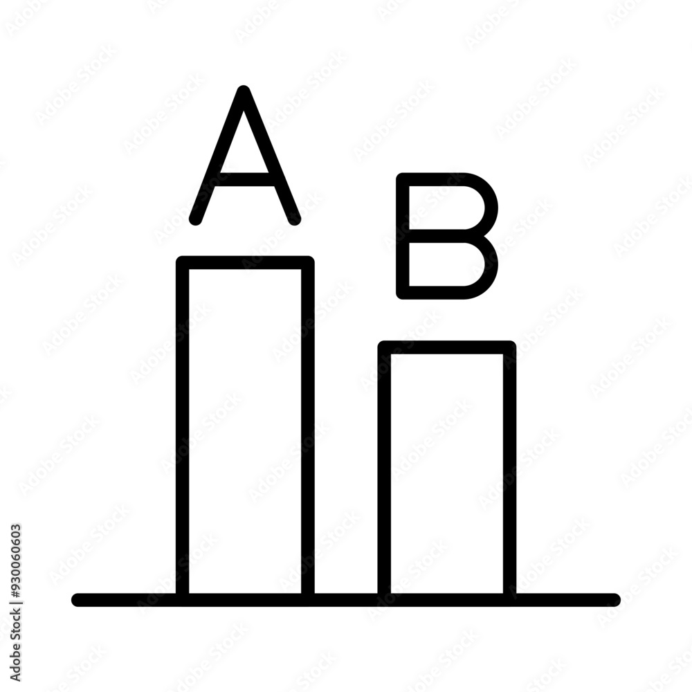 AB Testing Vector Icon AB Testing Vector Icon