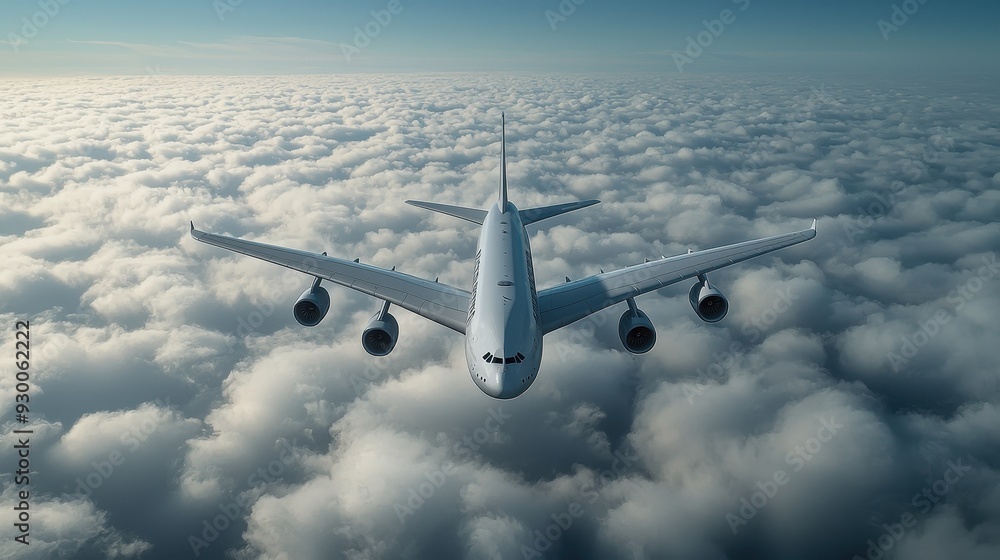 Obraz premium a large cargo airplane flying above