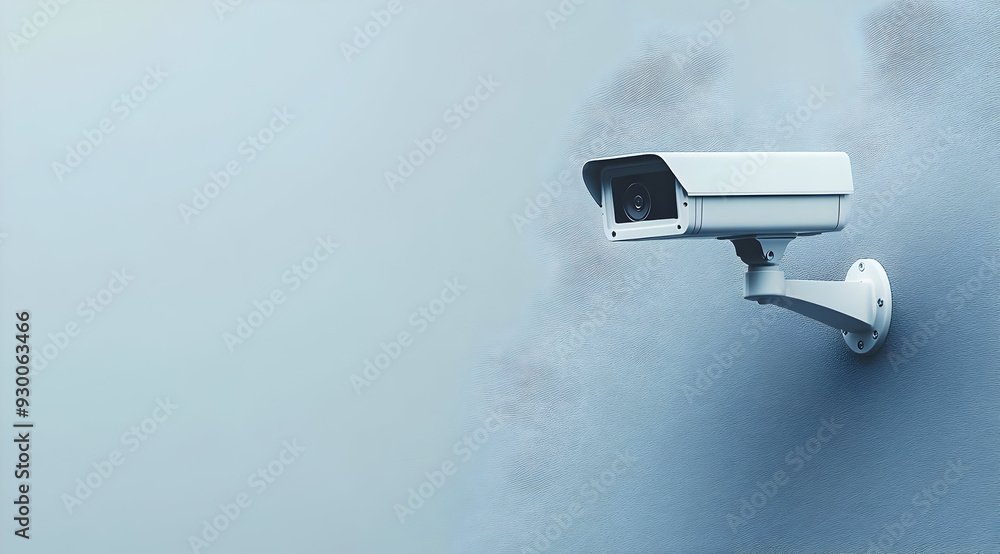 Surveillance camera mounted on a wall, symbolizing security and protection in modern environments. Surveillance camera mounted on a wall, symbolizing security and protection in modern environments.