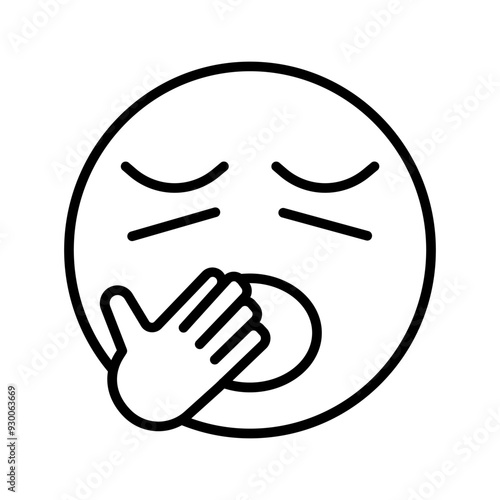 Yawning Face Vector Icon