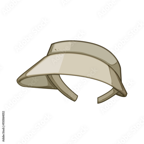 tennis visor cap cartoon. baseball adjustable, snapback strapback, comfort style tennis visor cap sign. isolated symbol vector illustration