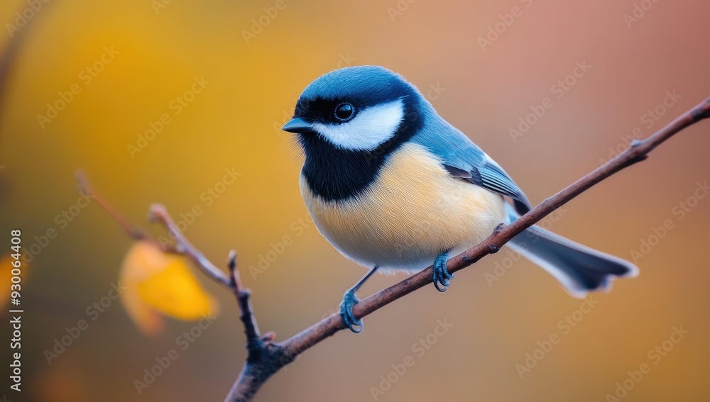Bluebird perched on a branch, autumn colors. Bluebird perched on a branch, autumn colors.
