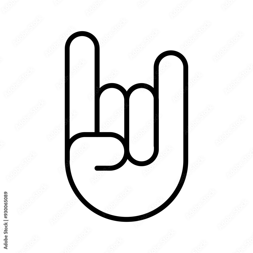 Sign of the Horns Vector Icon Sign of the Horns Vector Icon