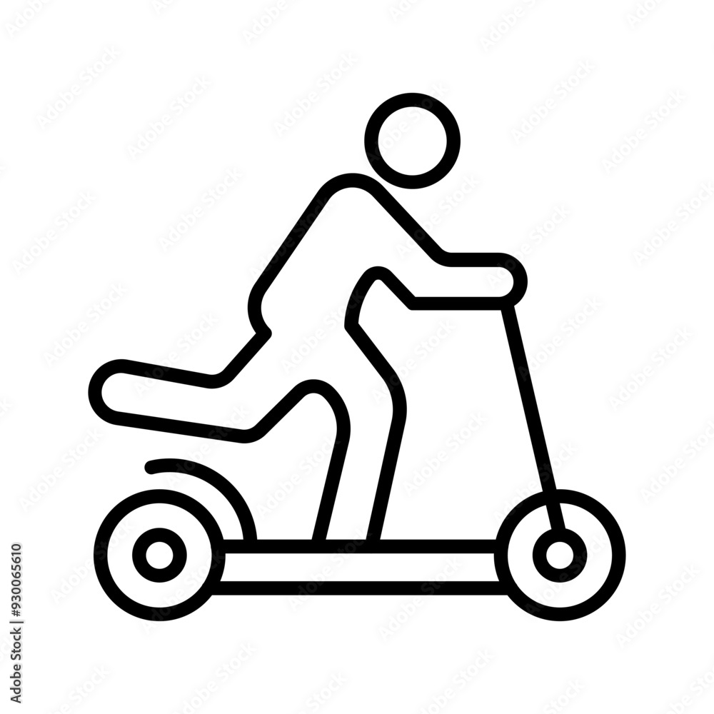 Kick Scooter Vector Icon Kick Scooter Vector Icon