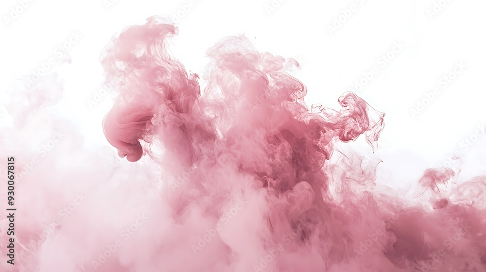 Abstract blue sky with white clouds and wispy smoke, isolated on a black background Abstract blue sky with white clouds and wispy smoke, isolated on a black background
