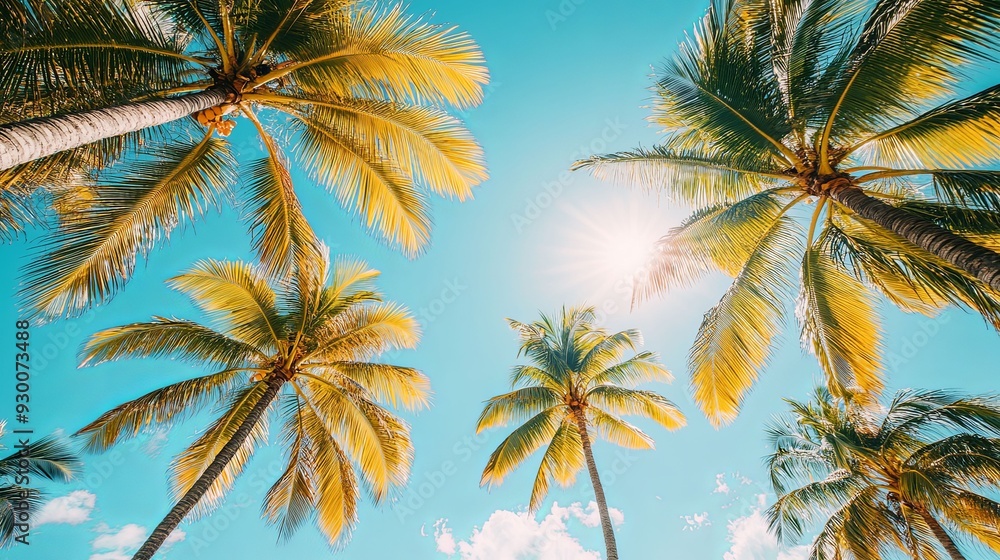 Serenity under the Palm Trees. Relaxing summer beach escape Serenity under the Palm Trees. Relaxing summer beach escape