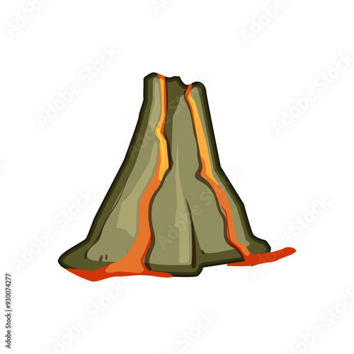 tectonic volcano eruption cartoon. seismic geothermal, plume vent, fissure basalt tectonic volcano eruption sign. isolated symbol vector illustration