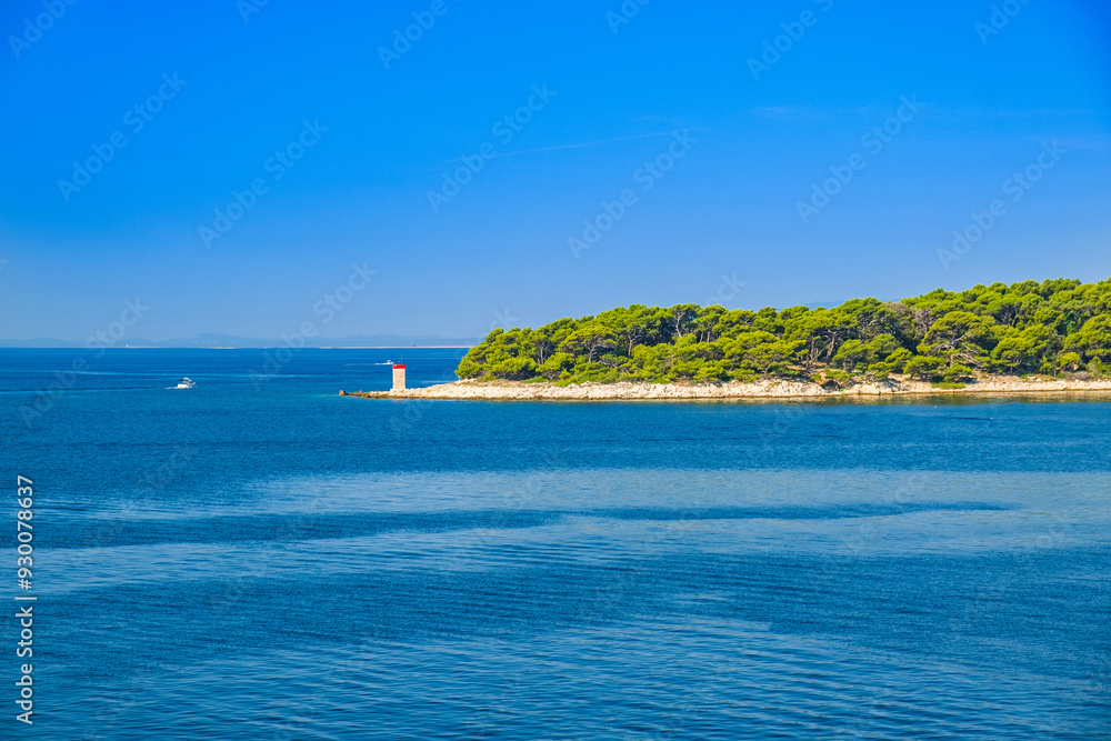 Beautiful seascape, Adriatic sea, Rab island, Croatia